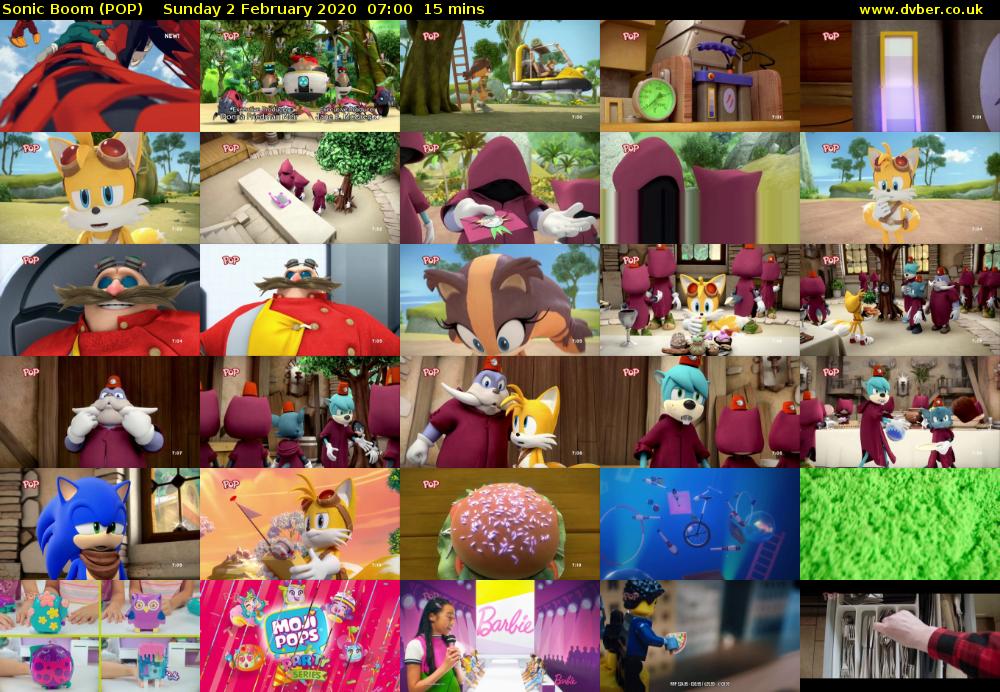 Sonic Boom (POP) Sunday 2 February 2020 07:00 - 07:15