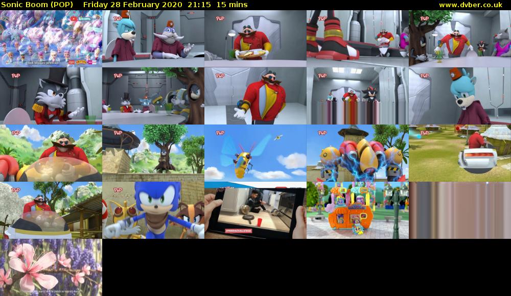 Sonic Boom (POP) Friday 28 February 2020 21:15 - 21:30
