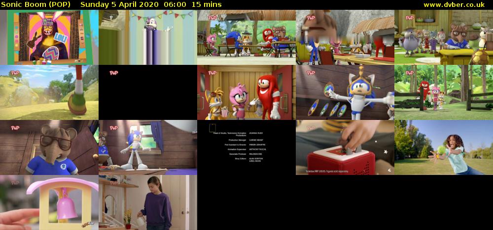 Sonic Boom (POP) Sunday 5 April 2020 06:00 - 06:15