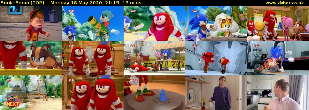 Sonic Boom (POP) Monday 18 May 2020 21:15 - 21:30