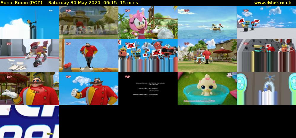 Sonic Boom (POP) Saturday 30 May 2020 06:15 - 06:30