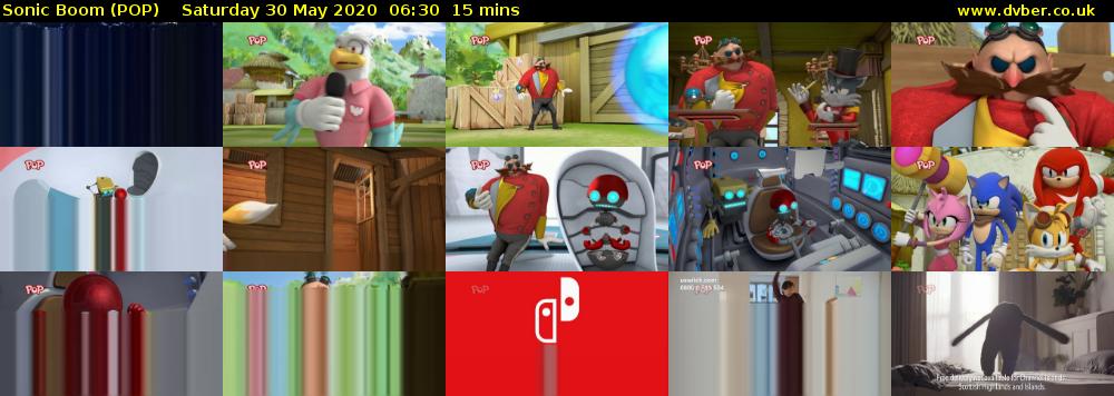 Sonic Boom (POP) Saturday 30 May 2020 06:30 - 06:45