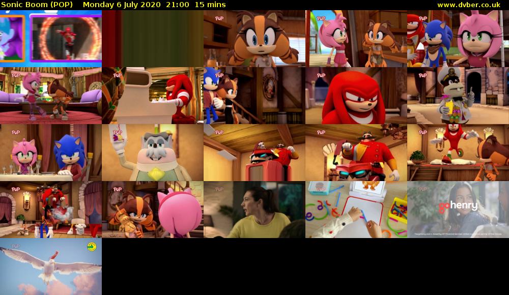 Sonic Boom (POP) Monday 6 July 2020 21:00 - 21:15