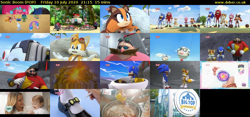 Sonic Boom (POP) Friday 10 July 2020 21:15 - 21:30