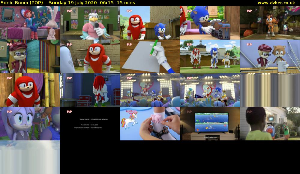Sonic Boom (POP) Sunday 19 July 2020 06:15 - 06:30
