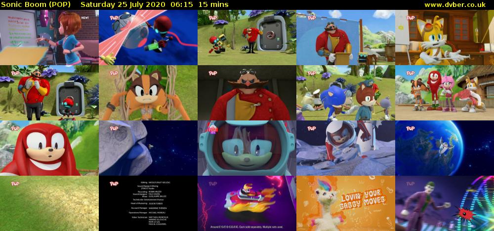 Sonic Boom (POP) Saturday 25 July 2020 06:15 - 06:30