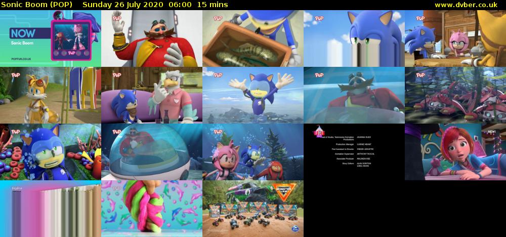 Sonic Boom (POP) Sunday 26 July 2020 06:00 - 06:15