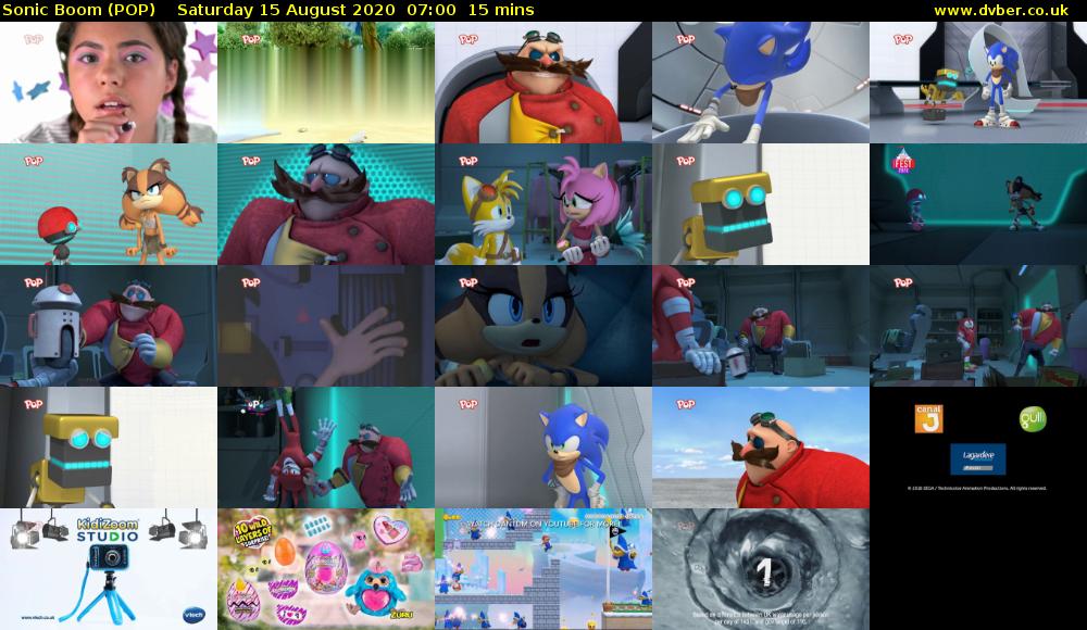 Sonic Boom (POP) Saturday 15 August 2020 07:00 - 07:15