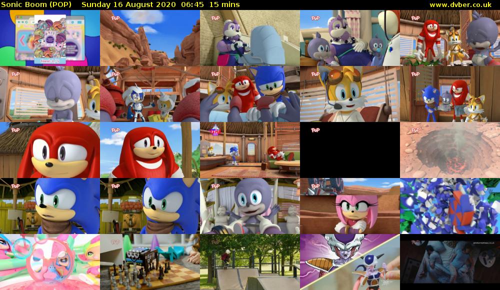 Sonic Boom (POP) Sunday 16 August 2020 06:45 - 07:00