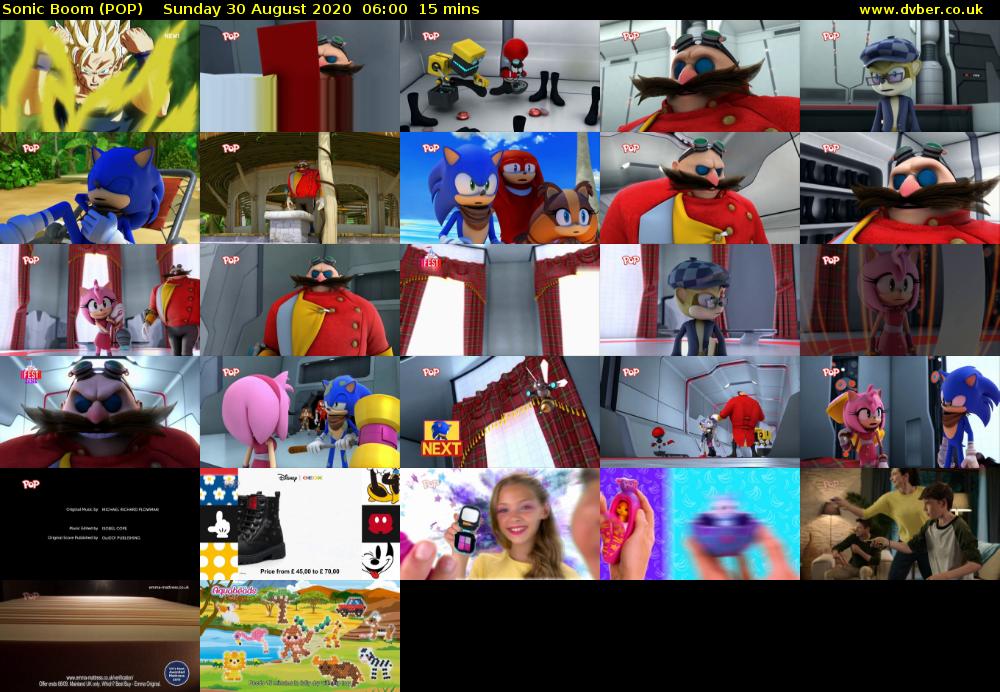 Sonic Boom (POP) Sunday 30 August 2020 06:00 - 06:15