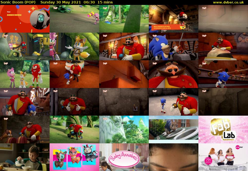 Sonic Boom (POP) Sunday 30 May 2021 06:30 - 06:45
