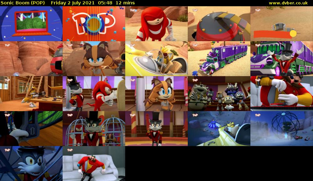 Sonic Boom (POP) Friday 2 July 2021 05:48 - 06:00