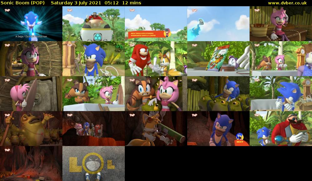 Sonic Boom (POP) Saturday 3 July 2021 05:12 - 05:24