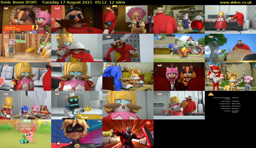Sonic Boom (POP) Tuesday 17 August 2021 05:12 - 05:24