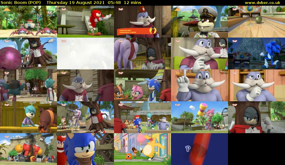 Sonic Boom (POP) Thursday 19 August 2021 05:48 - 06:00