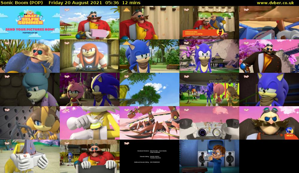 Sonic Boom (POP) Friday 20 August 2021 05:36 - 05:48