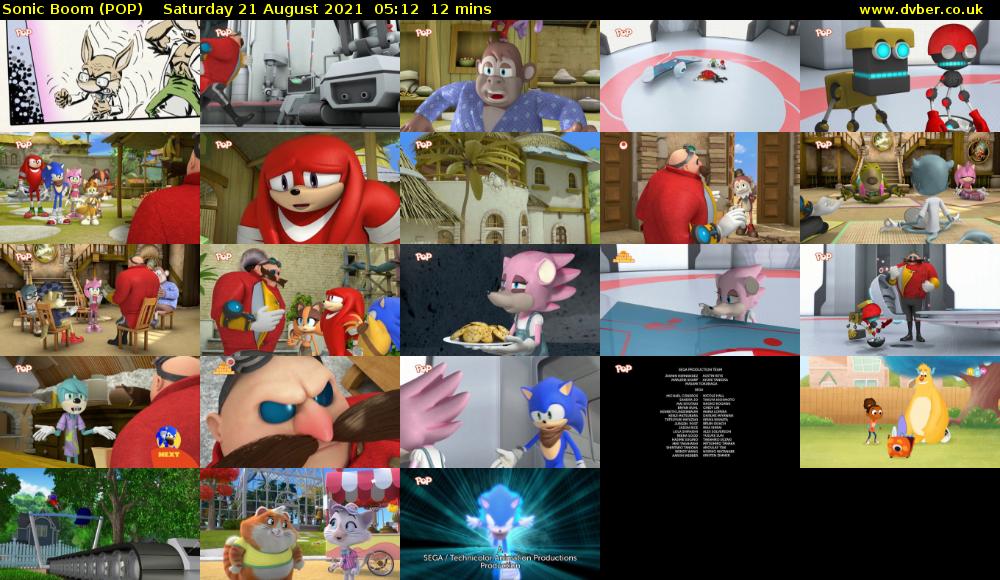 Sonic Boom (POP) Saturday 21 August 2021 05:12 - 05:24