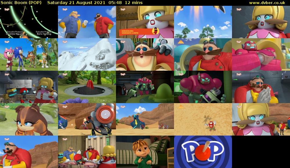 Sonic Boom (POP) Saturday 21 August 2021 05:48 - 06:00