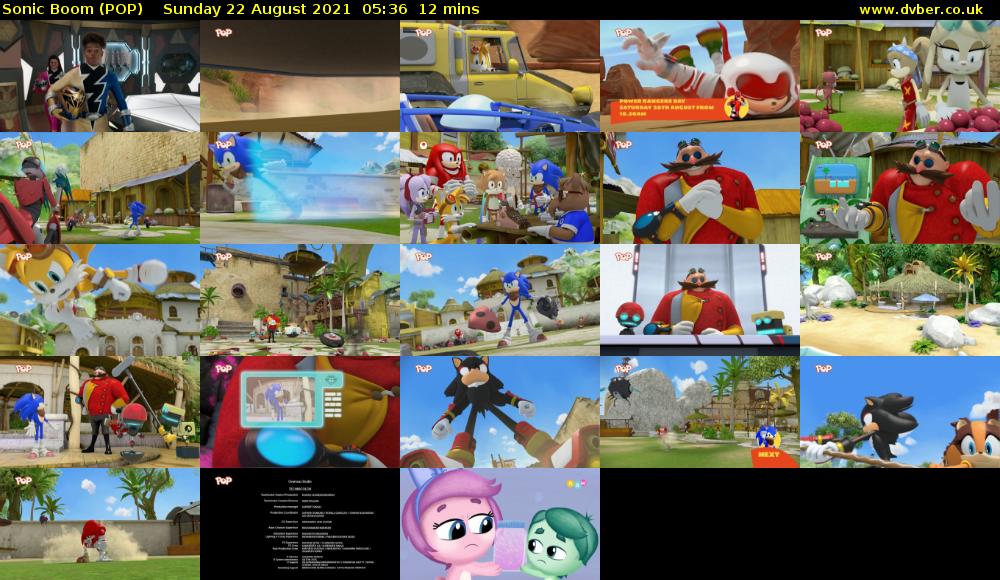 Sonic Boom (POP) Sunday 22 August 2021 05:36 - 05:48