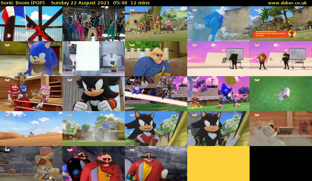 Sonic Boom (POP) Sunday 22 August 2021 05:48 - 06:00