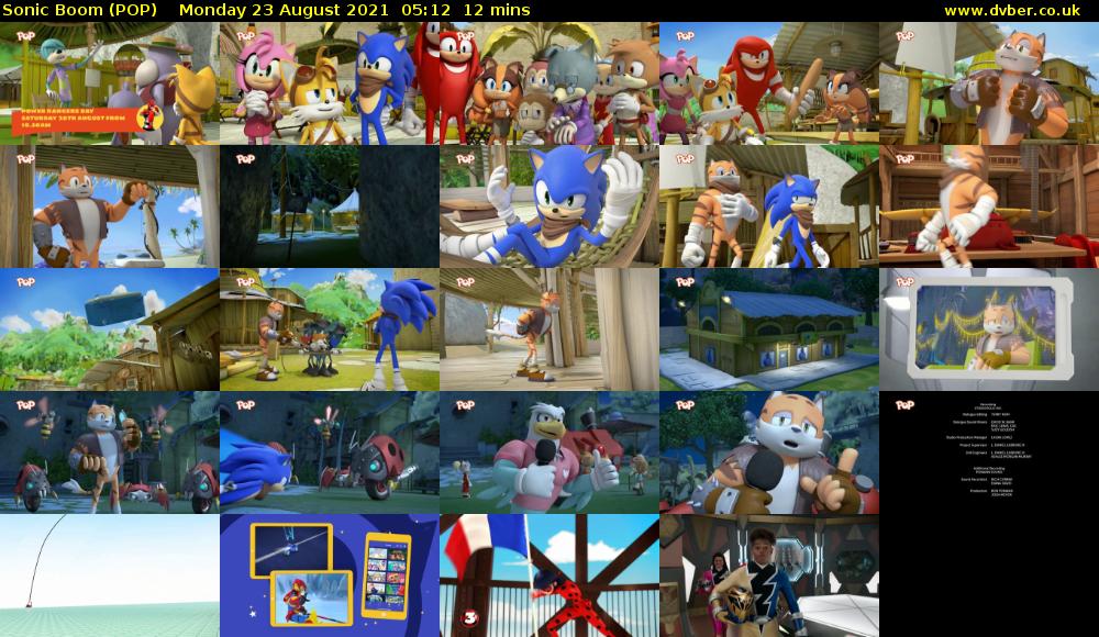 Sonic Boom (POP) Monday 23 August 2021 05:12 - 05:24