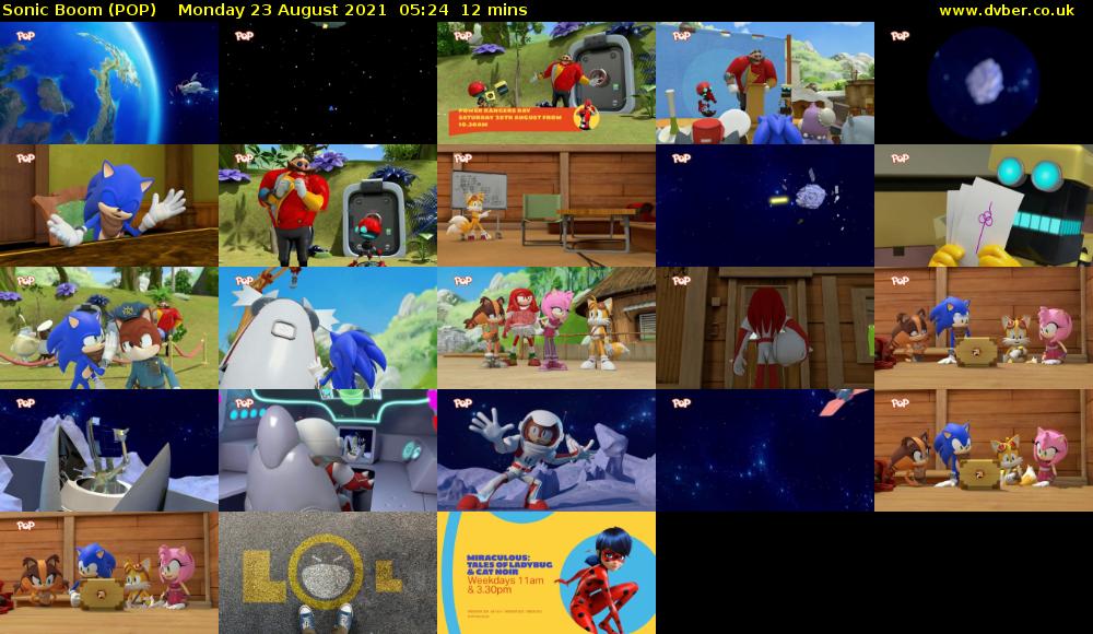 Sonic Boom (POP) Monday 23 August 2021 05:24 - 05:36
