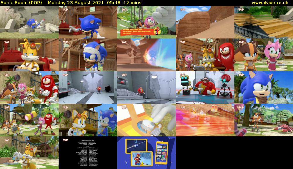 Sonic Boom (POP) Monday 23 August 2021 05:48 - 06:00