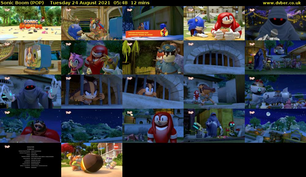 Sonic Boom (POP) Tuesday 24 August 2021 05:48 - 06:00