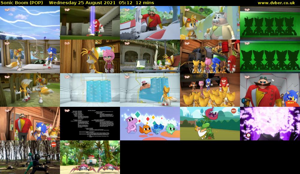 Sonic Boom (POP) Wednesday 25 August 2021 05:12 - 05:24