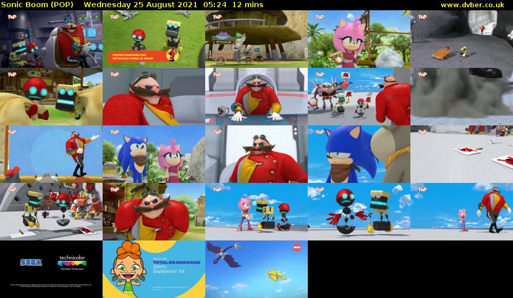 Sonic Boom (POP) Wednesday 25 August 2021 05:24 - 05:36
