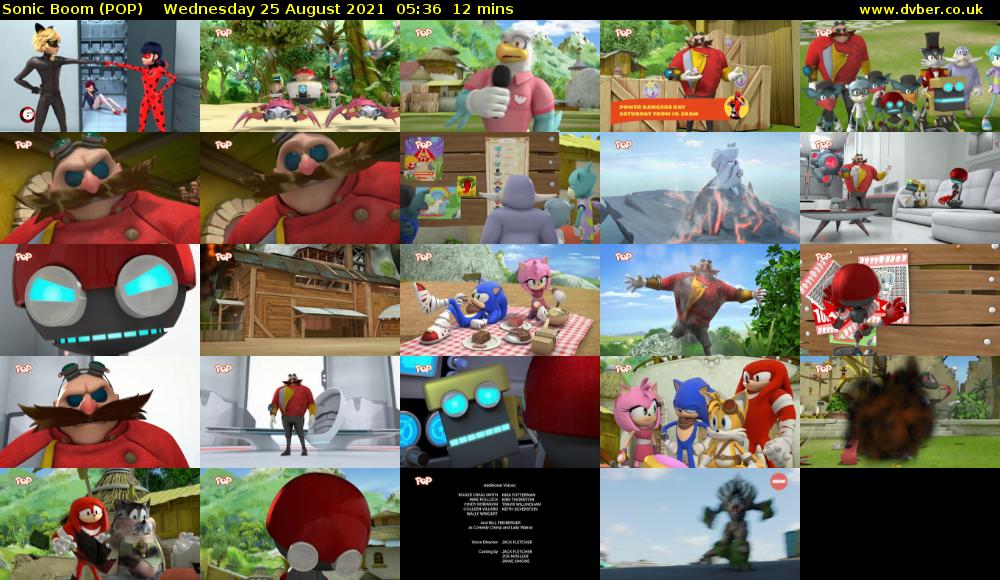 Sonic Boom (POP) Wednesday 25 August 2021 05:36 - 05:48