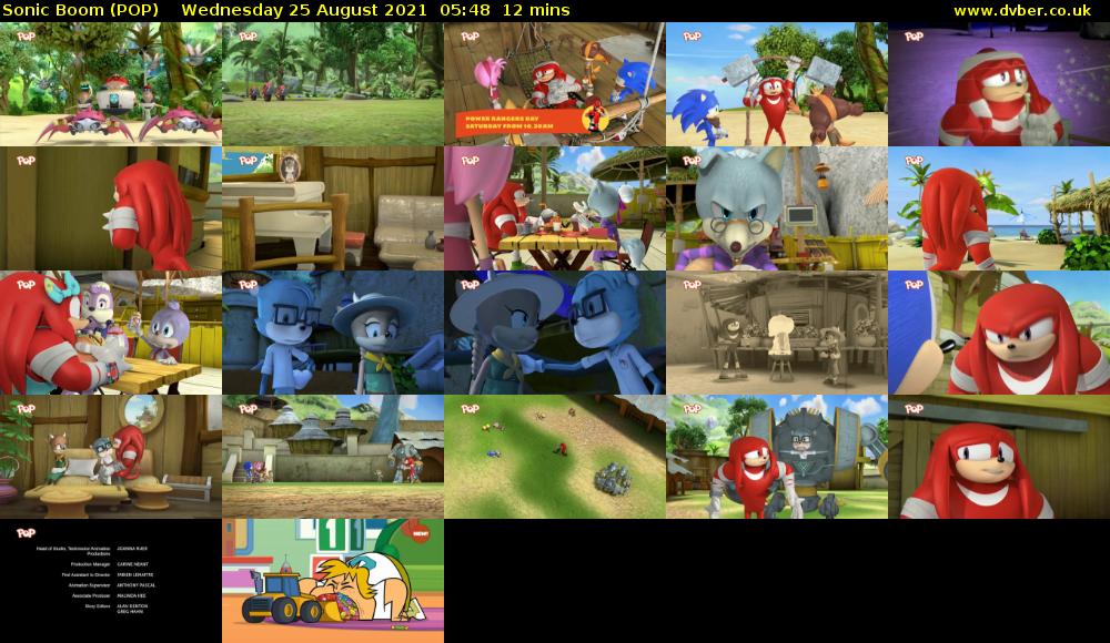 Sonic Boom (POP) Wednesday 25 August 2021 05:48 - 06:00