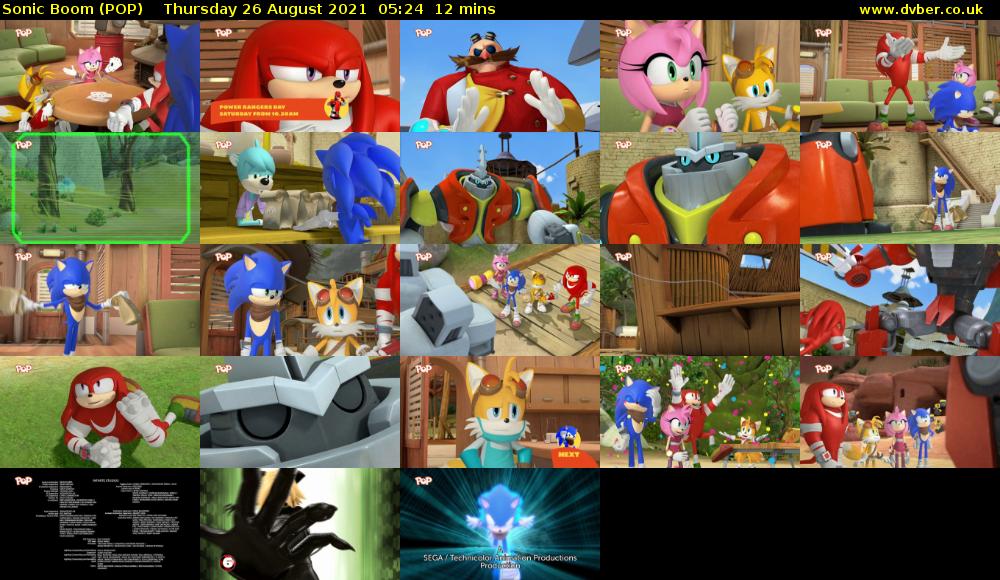 Sonic Boom (POP) Thursday 26 August 2021 05:24 - 05:36