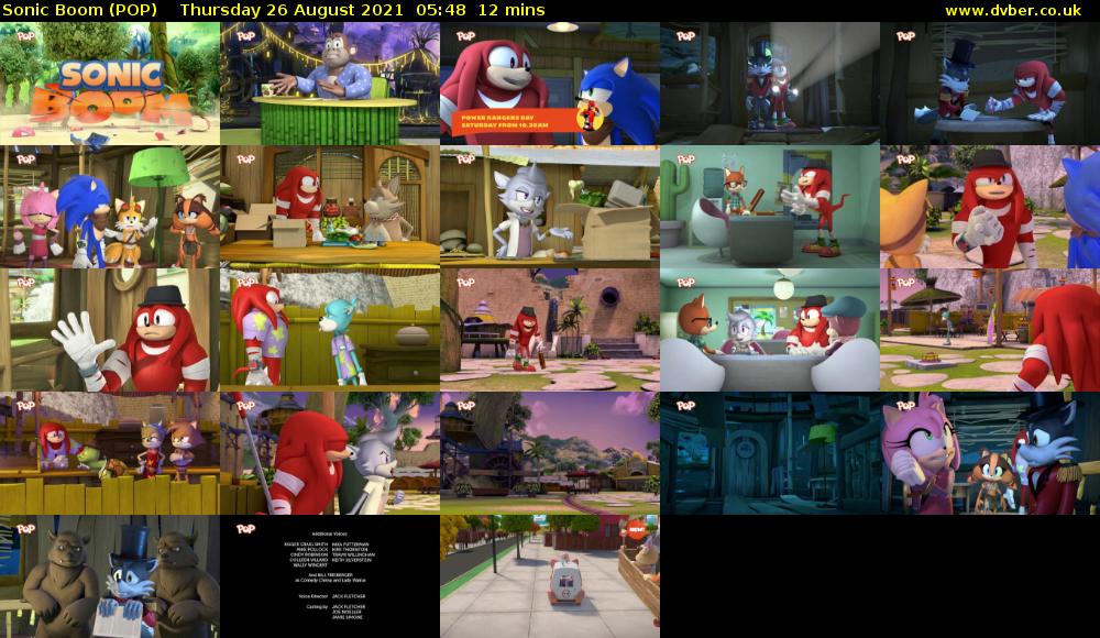 Sonic Boom (POP) Thursday 26 August 2021 05:48 - 06:00