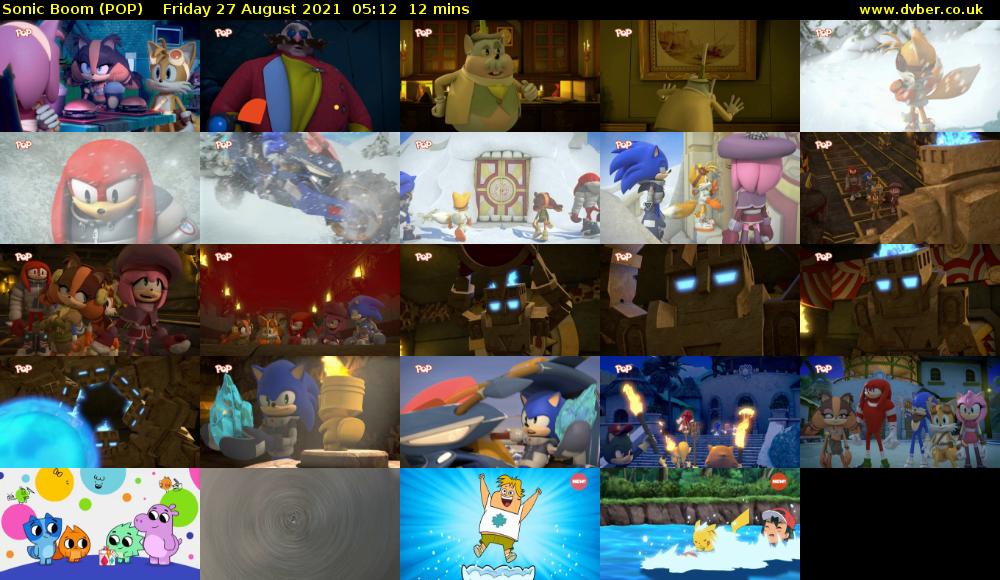 Sonic Boom (POP) Friday 27 August 2021 05:12 - 05:24
