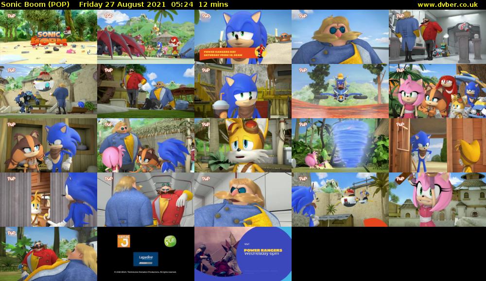 Sonic Boom (POP) Friday 27 August 2021 05:24 - 05:36