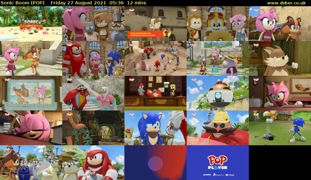 Sonic Boom (POP) Friday 27 August 2021 05:36 - 05:48
