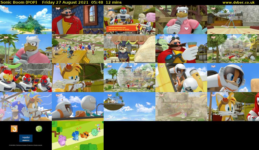 Sonic Boom (POP) Friday 27 August 2021 05:48 - 06:00