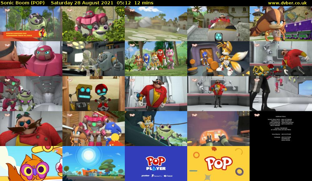 Sonic Boom (POP) Saturday 28 August 2021 05:12 - 05:24