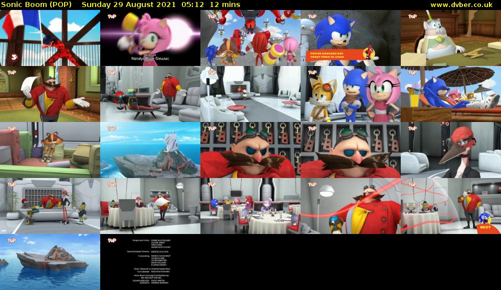 Sonic Boom (POP) Sunday 29 August 2021 05:12 - 05:24