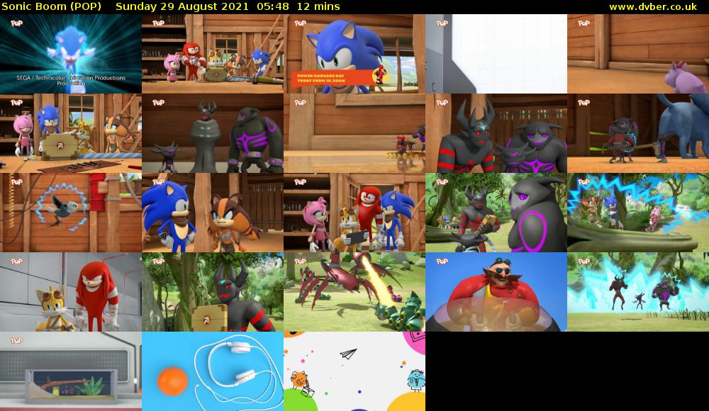 Sonic Boom (POP) Sunday 29 August 2021 05:48 - 06:00