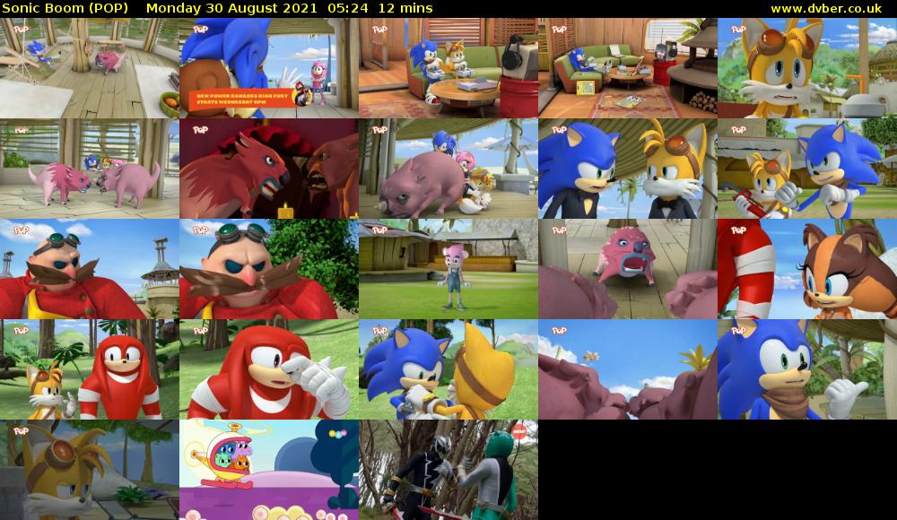 Sonic Boom (POP) Monday 30 August 2021 05:24 - 05:36