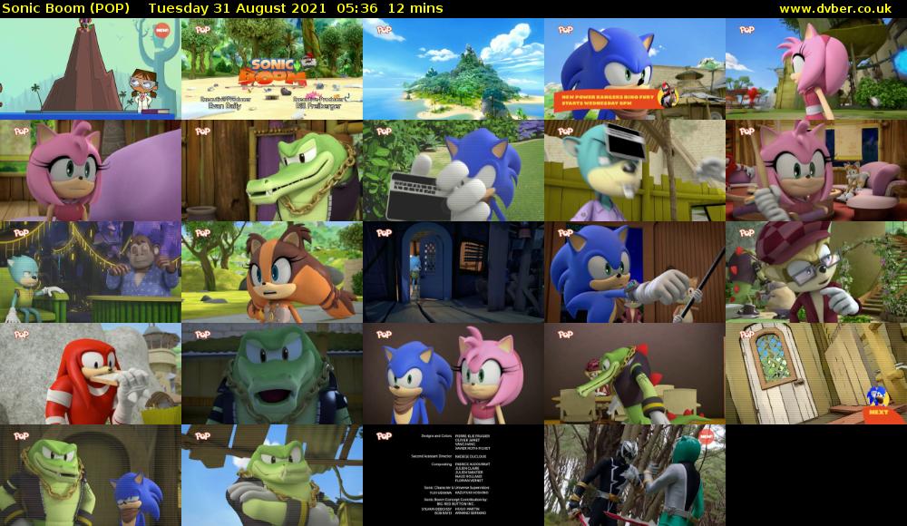 Sonic Boom (POP) Tuesday 31 August 2021 05:36 - 05:48