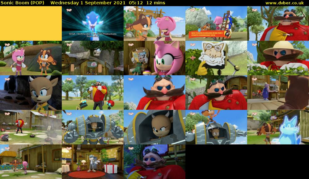 Sonic Boom (POP) Wednesday 1 September 2021 05:12 - 05:24
