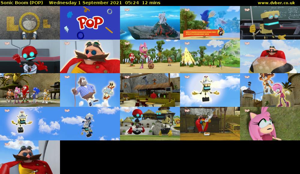 Sonic Boom (POP) Wednesday 1 September 2021 05:24 - 05:36