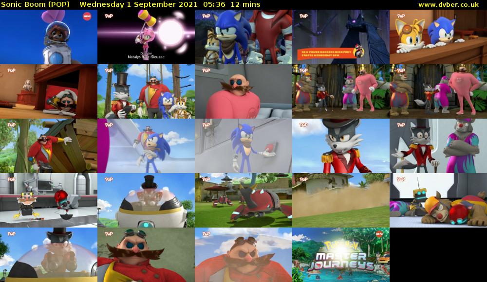 Sonic Boom (POP) Wednesday 1 September 2021 05:36 - 05:48