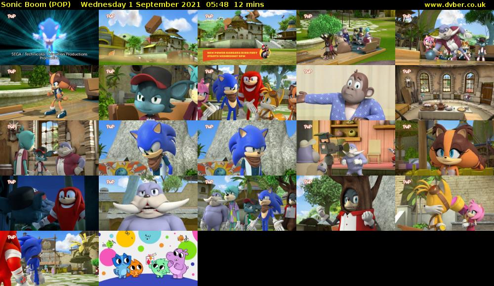 Sonic Boom (POP) Wednesday 1 September 2021 05:48 - 06:00