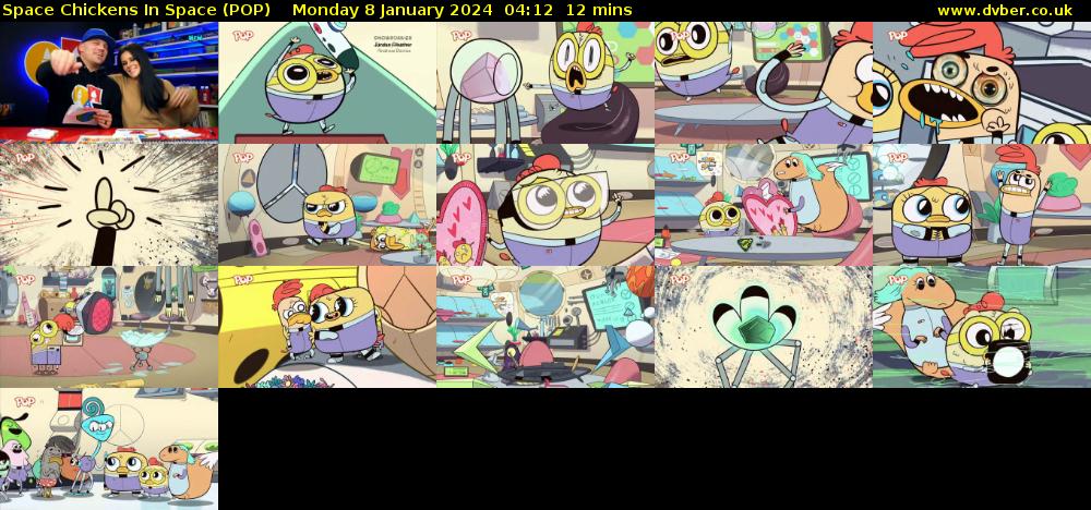 Space Chickens In Space (POP) Monday 8 January 2024 04:12 - 04:24