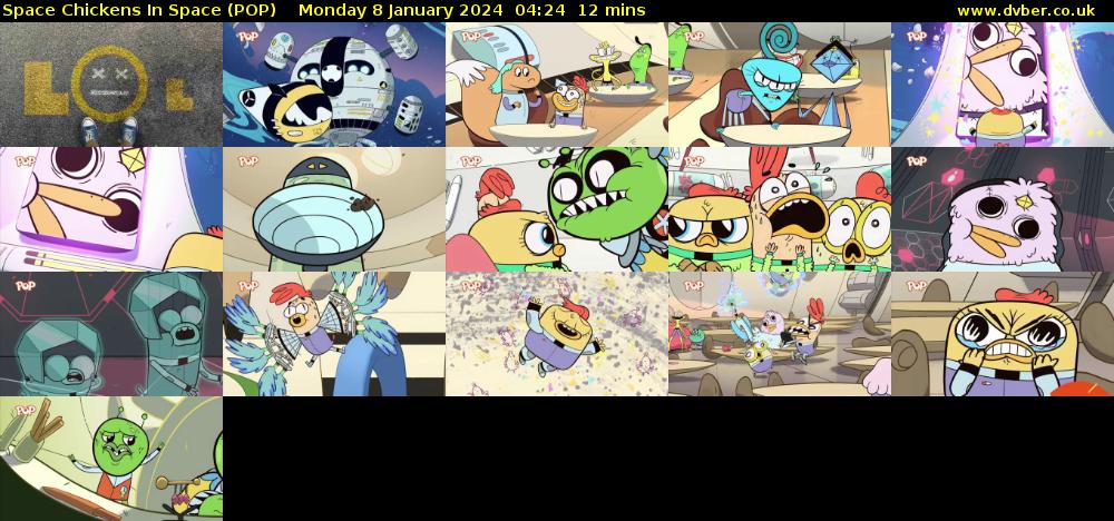 Space Chickens In Space (POP) Monday 8 January 2024 04:24 - 04:36