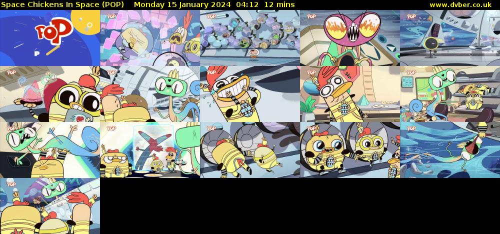 Space Chickens In Space (POP) Monday 15 January 2024 04:12 - 04:24